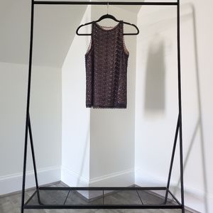 REISS WOMENS 'MILO' BLACK SLEEVELESS LACE TOP -US